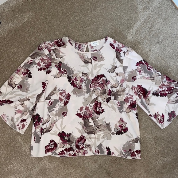 Wilfred floral blouse with flutter sleeve detail - Picture 1 of 8